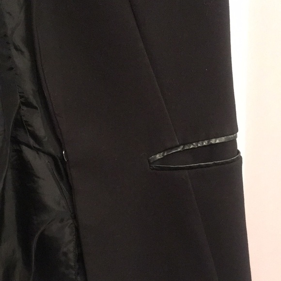 Black cotton and leather vest - Picture 2 of 5